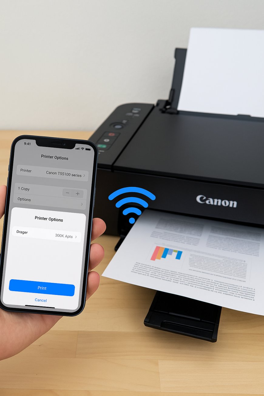 How to connect an iphone to a canon printer?